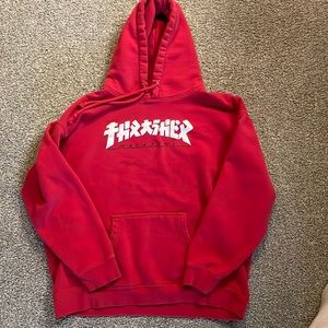 Thrasher Magazine Godzilla Logo Hoodie Red XL